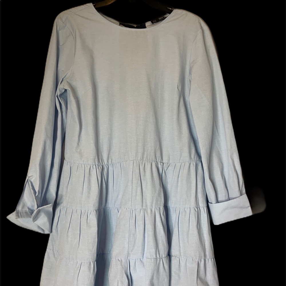 Zara Basic Collection Tunic Shift Dress Open Back - image 1